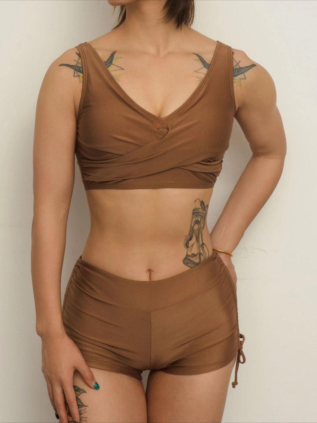 Aria Sky - V-Neck High-Waist Bikini