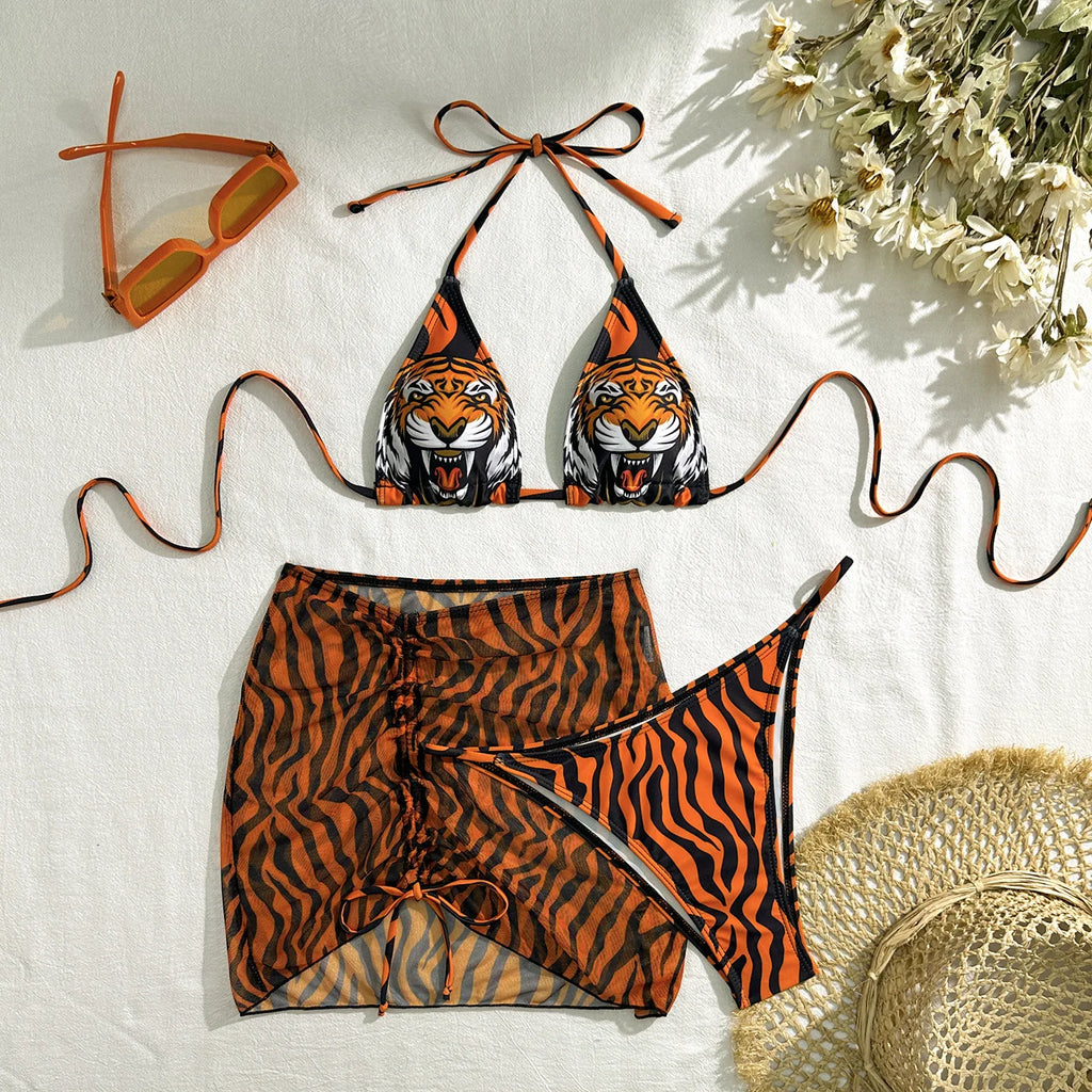 Savanna Tiger - 3-Piece Bikini