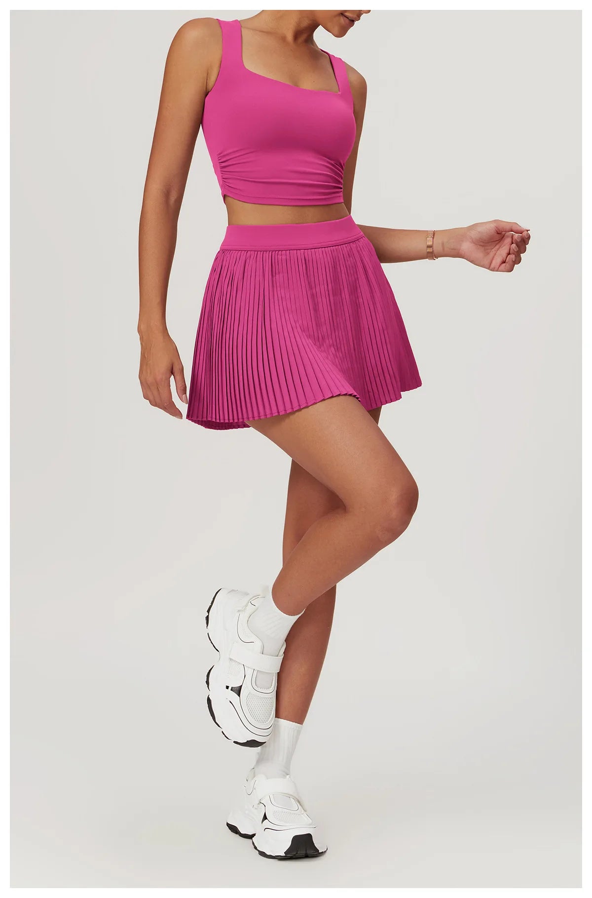 CourtSkirt Set - Vest & Pleat Skirt