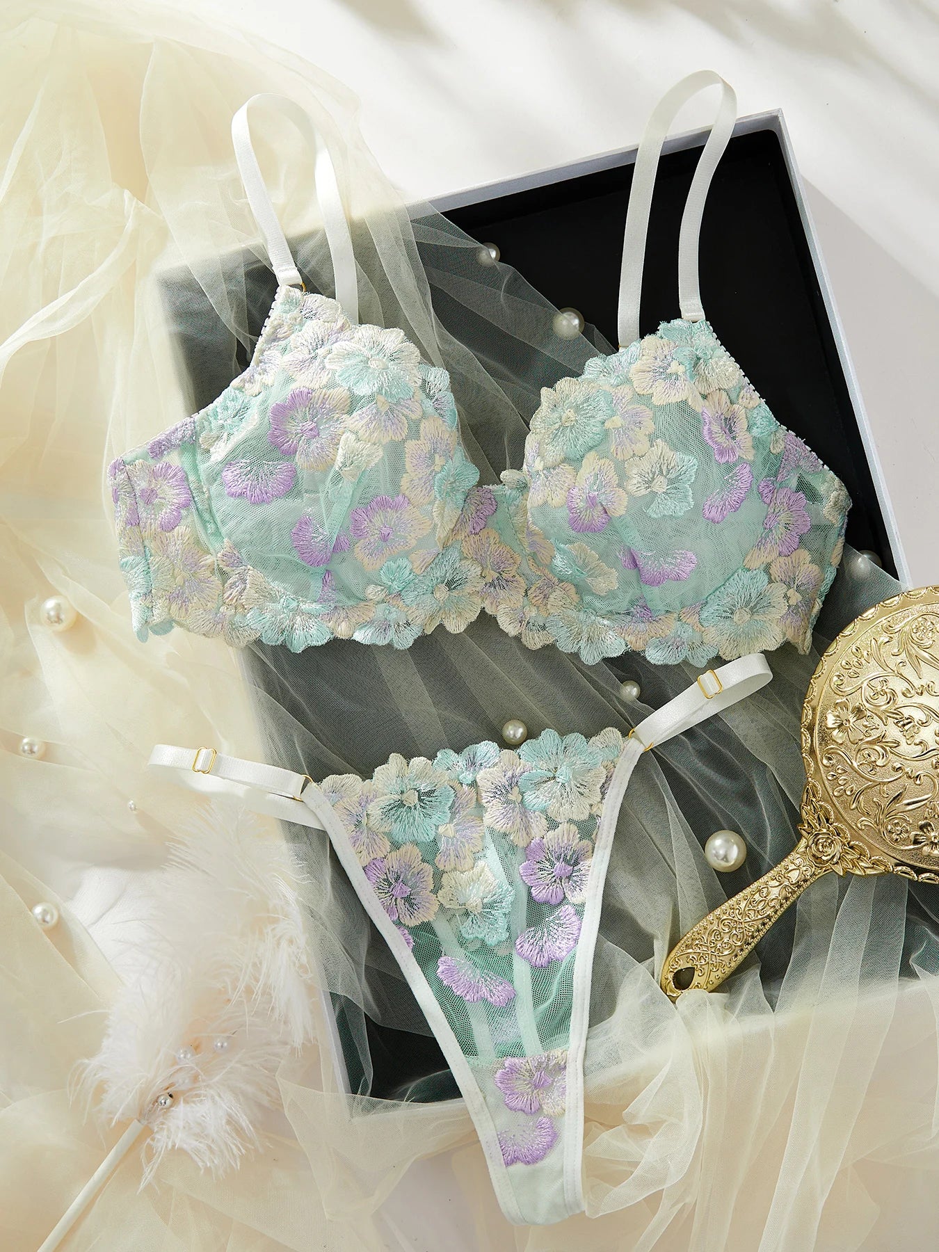 Embroidered Mesh Fairy Lingerie Set (OnlyFans)
