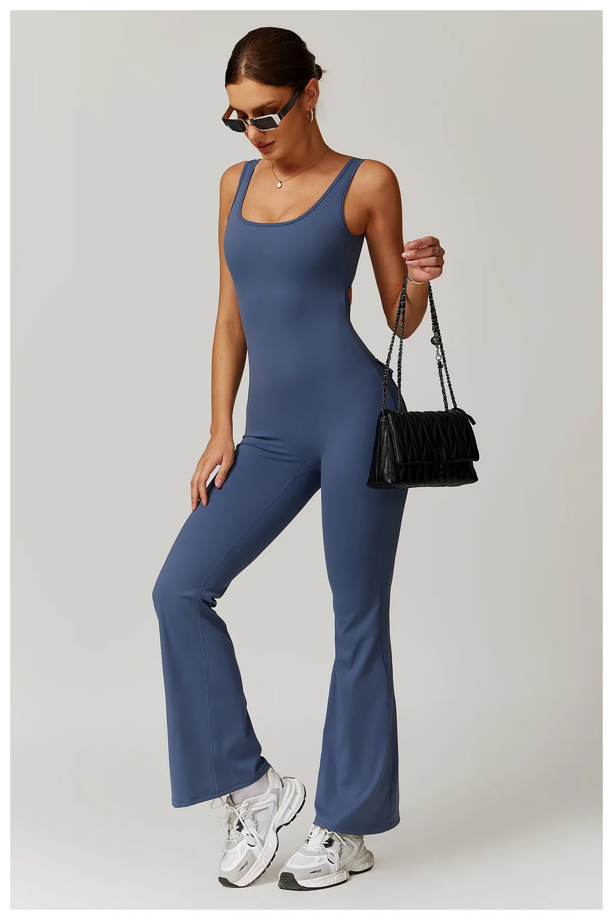 Utility Flare Jumpsuit - Backless