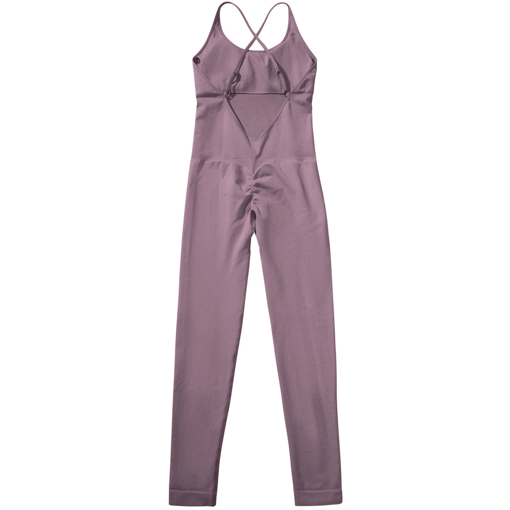Sleeveless Bodycon Jumpsuit – Women’s Full-Season Fitness & Casual Sporty Playsuit