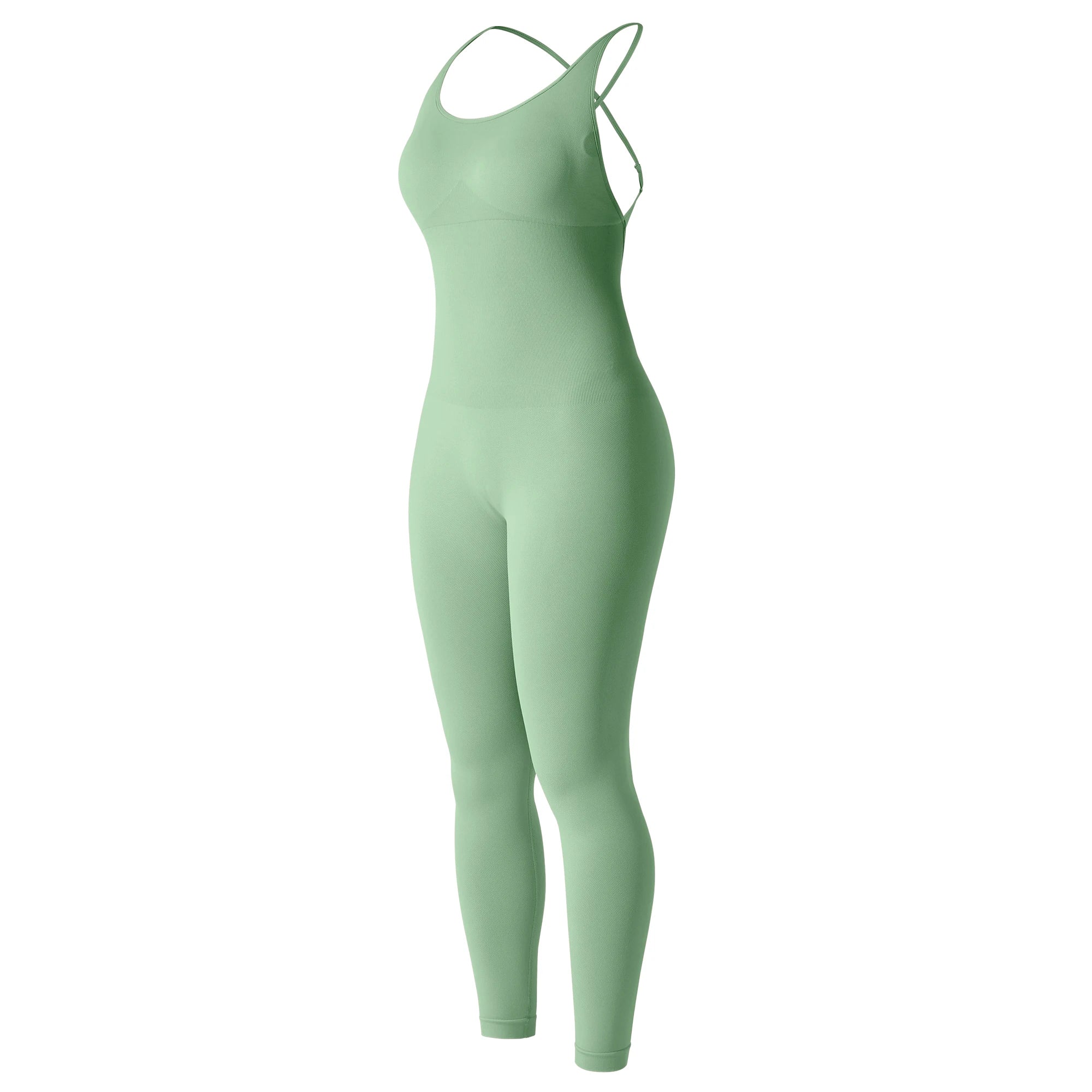 Sleeveless Bodycon Jumpsuit – Women’s Full-Season Fitness & Casual Sporty Playsuit