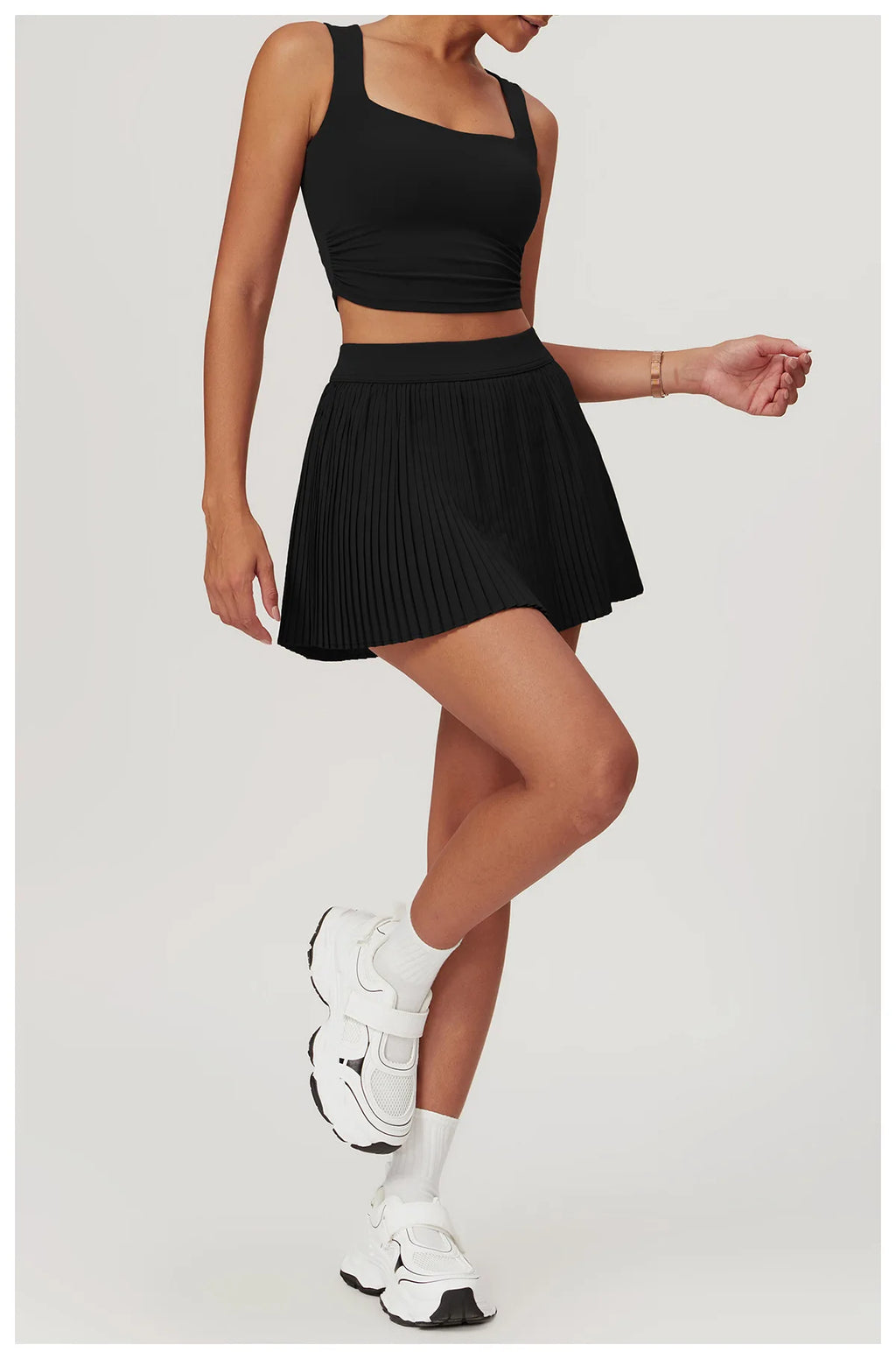 CourtSkirt Set - Vest & Pleat Skirt