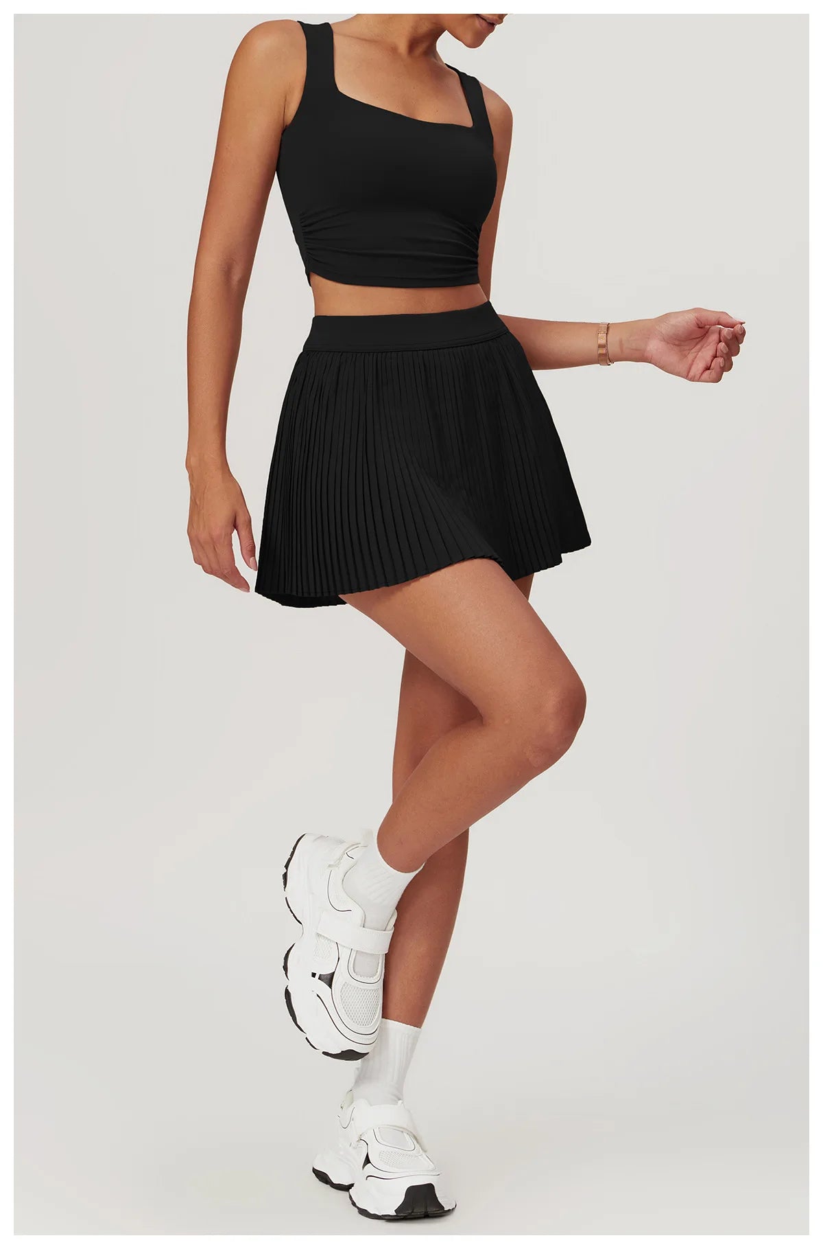 CourtSkirt Set - Vest & Pleat Skirt