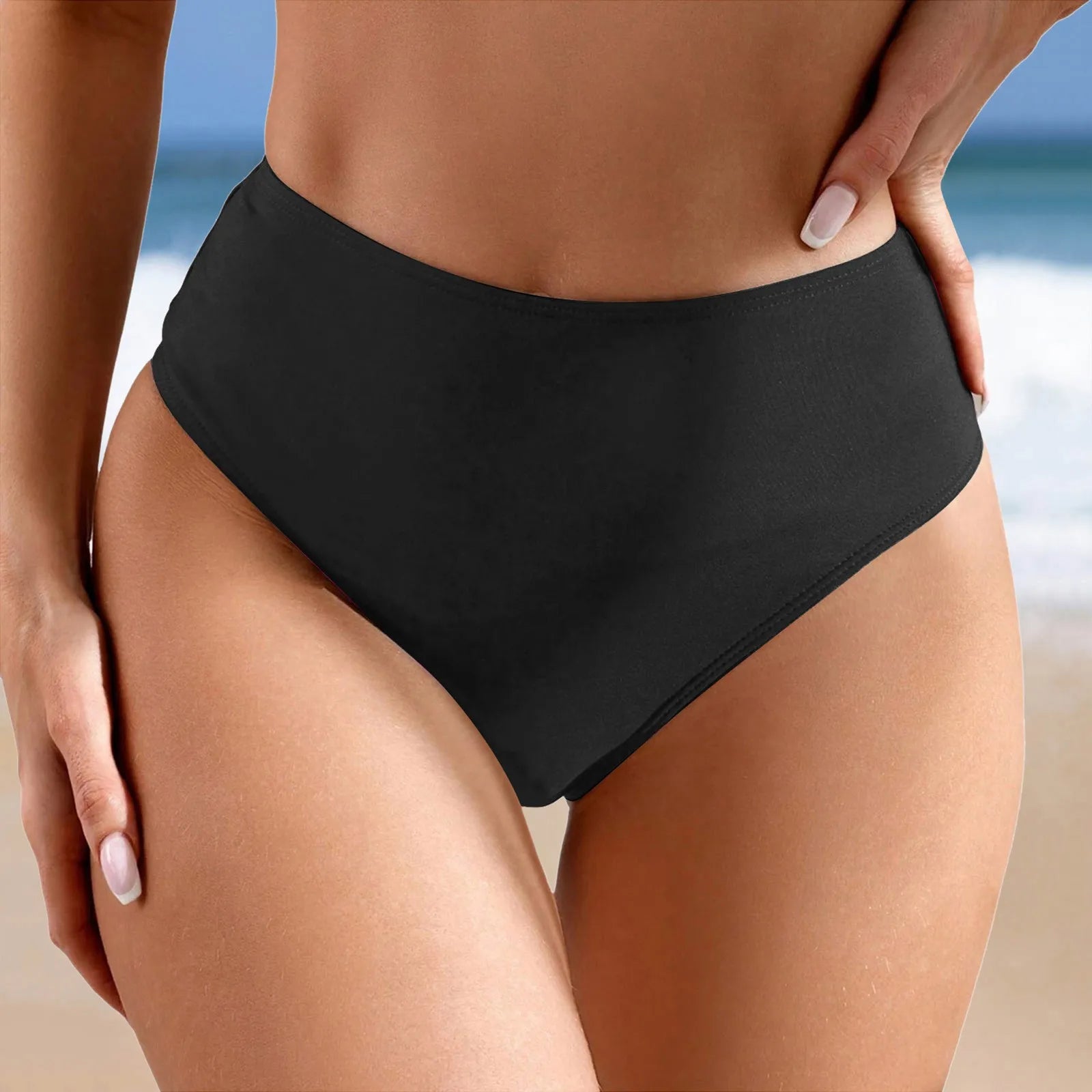 Solea Wave – High-Waist Bikini Bottoms