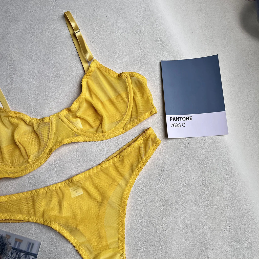 Seamless Lace Push-Up Bra & Panty Set