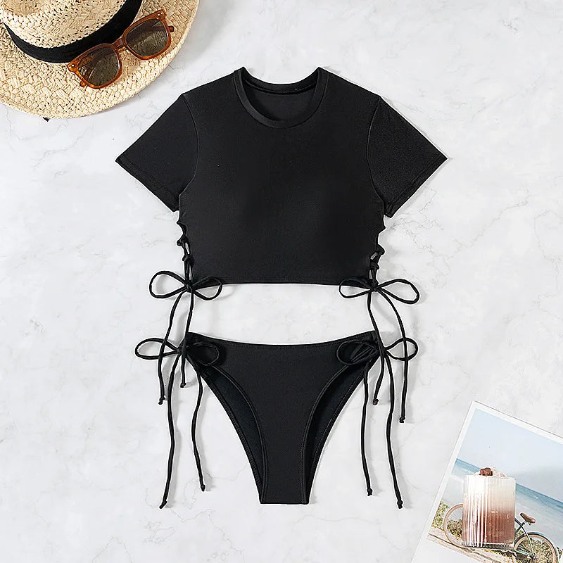 Aria Sport - Drawstring Crop Bikini