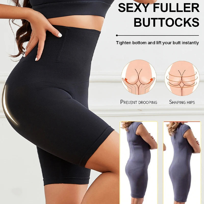 High Waist Tummy Control Shapewear Shorts – Seamless Butt Lifter & Thigh Slimmer