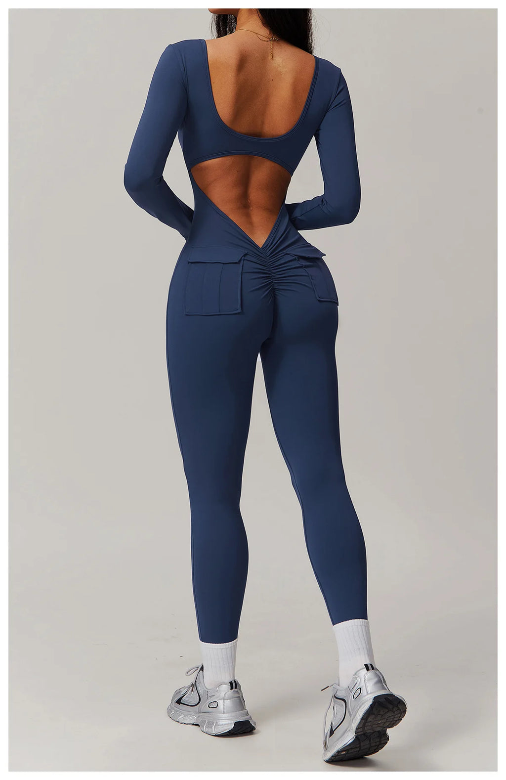 Sculpt Jumpsuit - Backless Long Sleeve