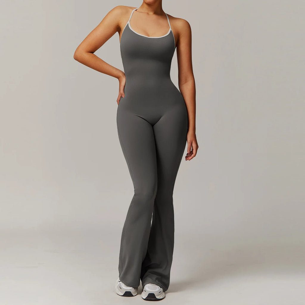 FlareCut Jumpsuit - Backless Strap