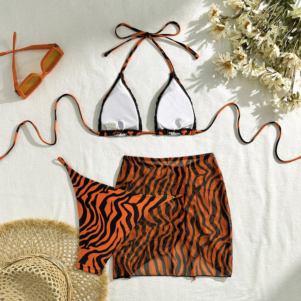Savanna Tiger - 3-Piece Bikini