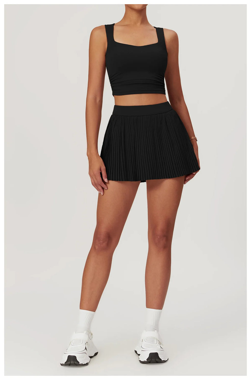 CourtSkirt Set - Vest & Pleat Skirt