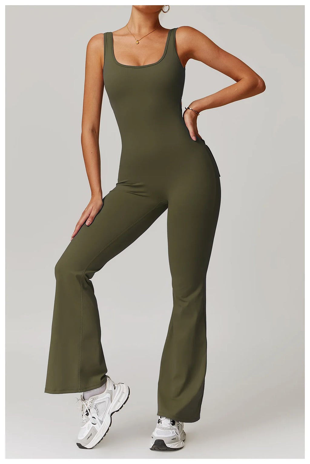 Utility Flare Jumpsuit - Backless