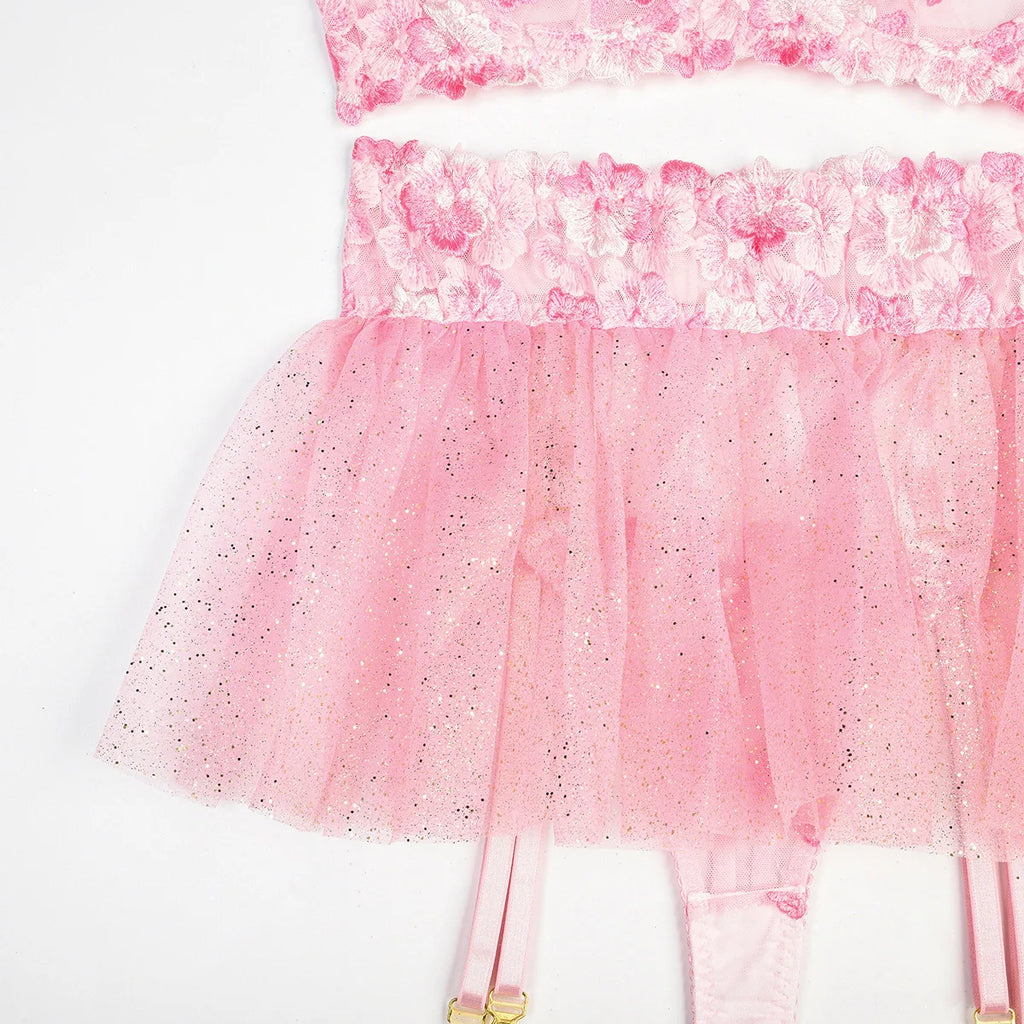 Fairy Lace Transparent Lingerie Set (3pcs)