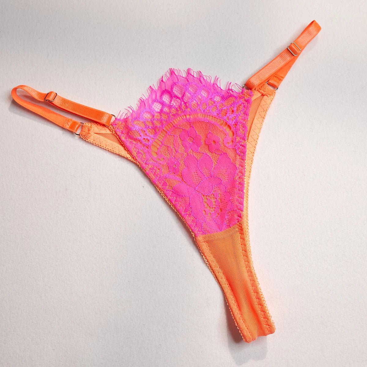 Blue Embroidered Lace Bra & Panty Set