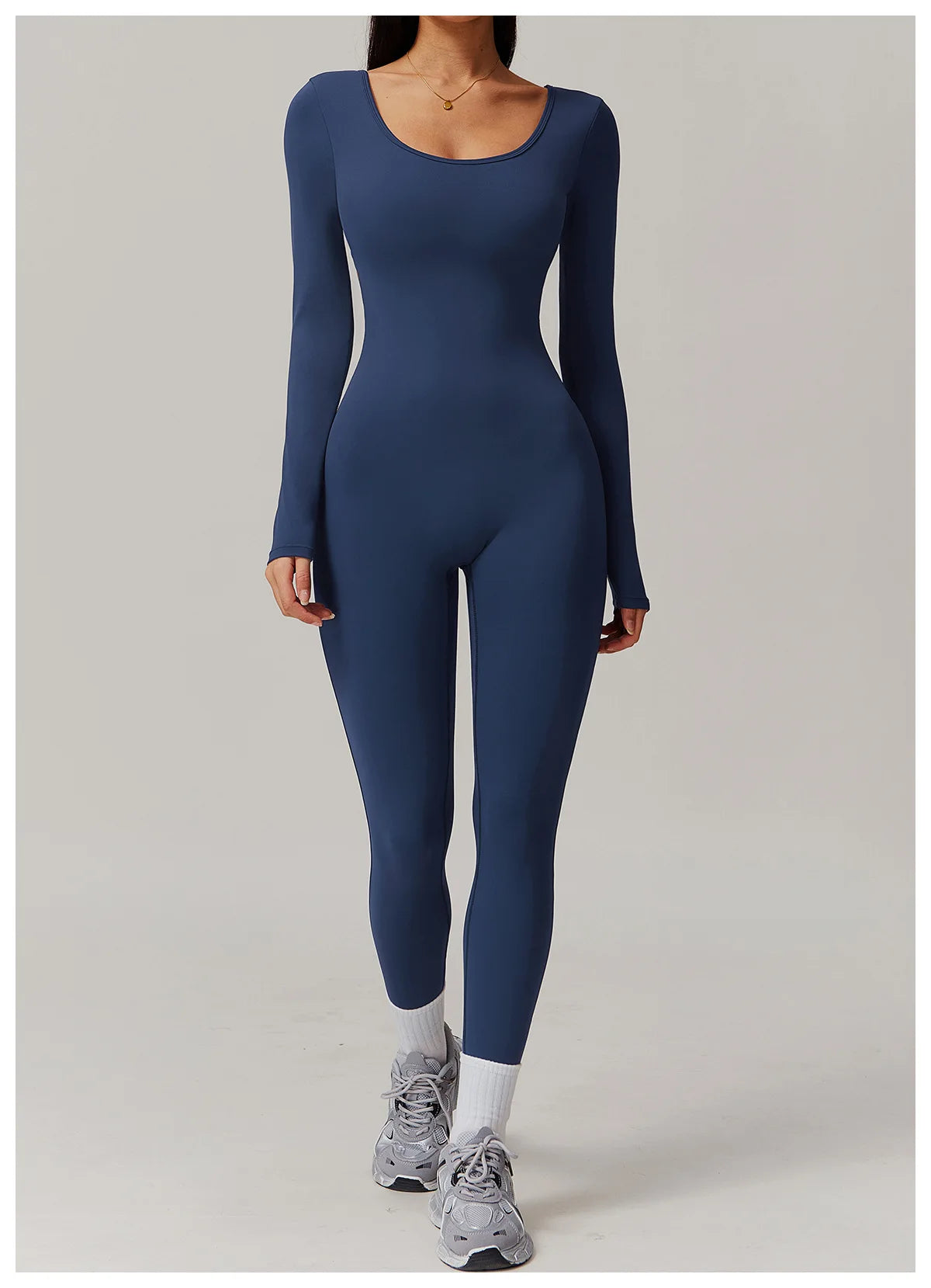 Sculpt Jumpsuit - Backless Long Sleeve