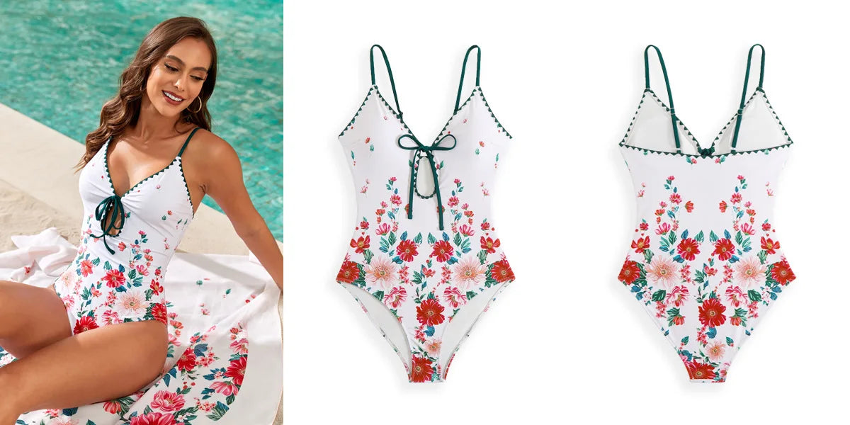 Celine Heritage - V-Neck One-Piece