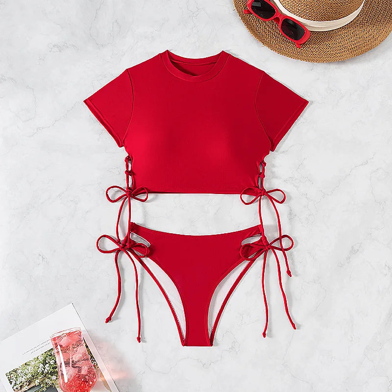 Aria Sport - Drawstring Crop Bikini