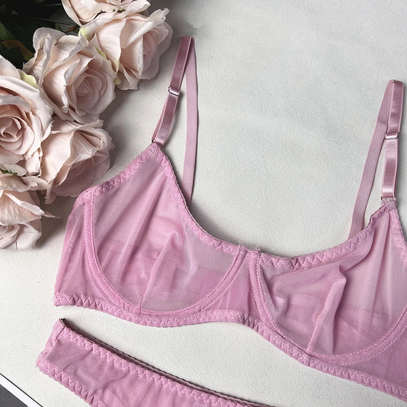 Seamless Lace Push-Up Bra & Panty Set