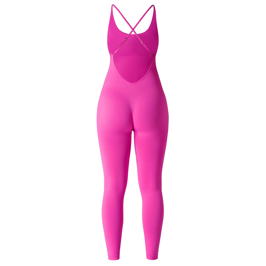 Sleeveless Bodycon Jumpsuit – Women’s Full-Season Fitness & Casual Sporty Playsuit