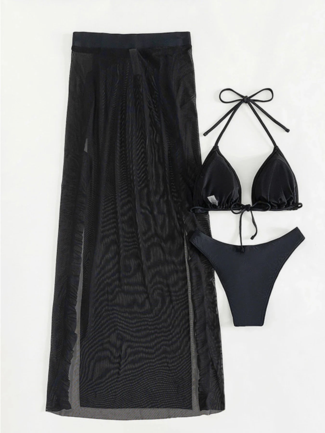 2025 New Sexy Three Pieces Bikini Set Swimsuit For Women Swimwear And High Split Beach Skirt Bathing Suit Beachwear Swim Suit