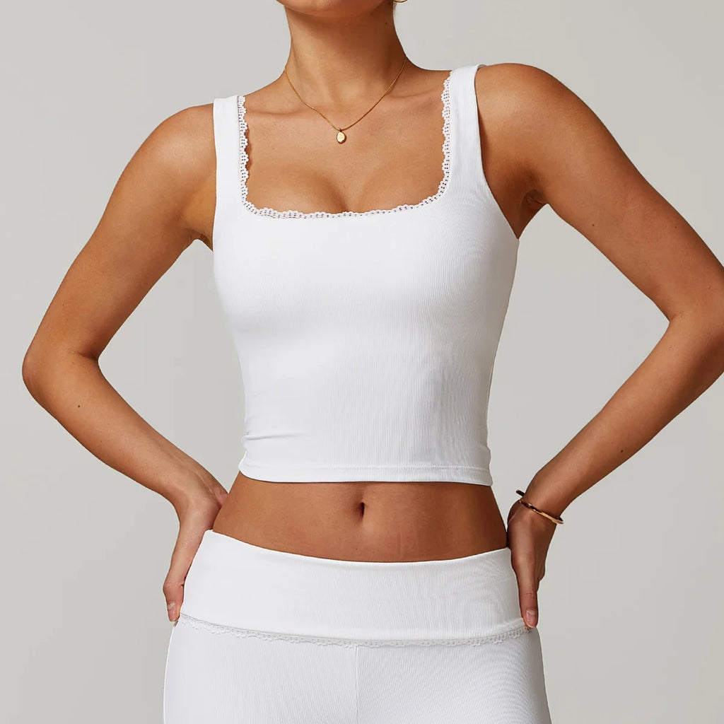 RuffleSquare Bra - Square Neck