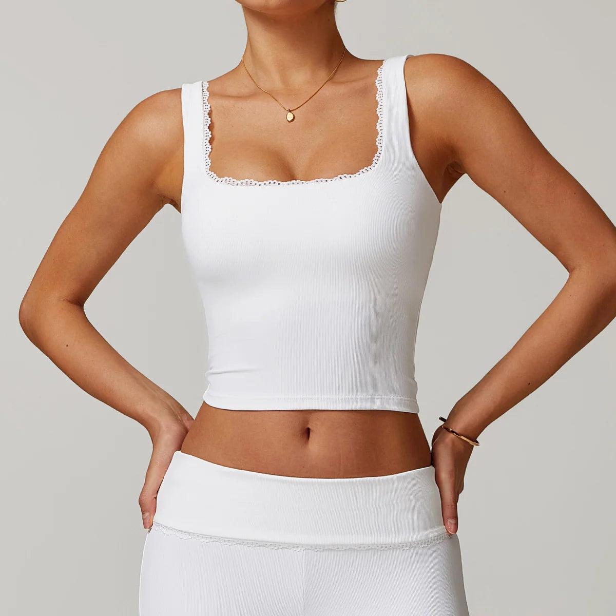 RuffleSquare Bra - Square Neck