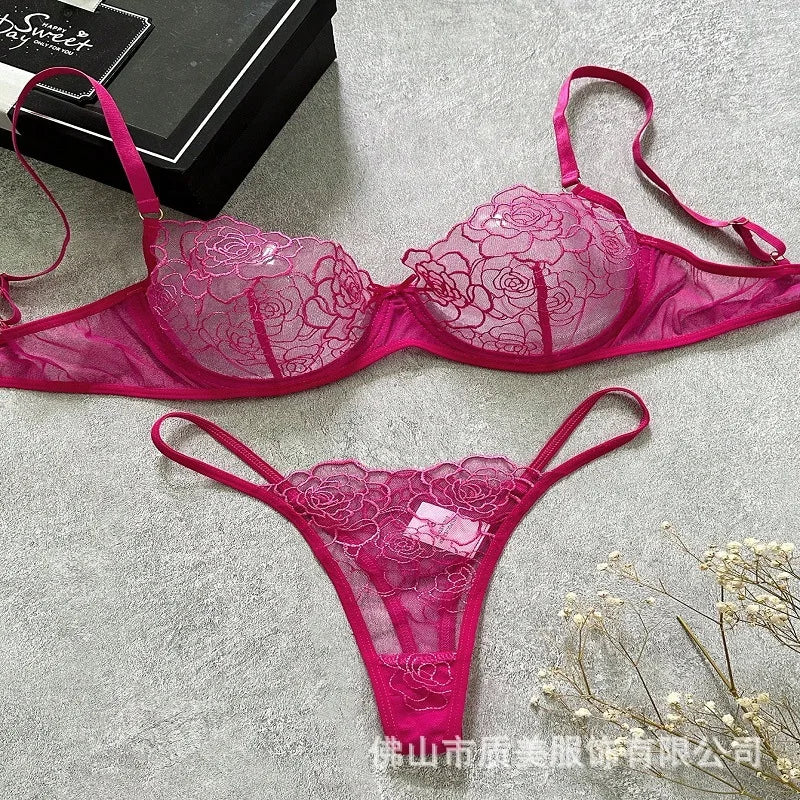 Plus Size Lace Mesh Babydoll with Open Crotch