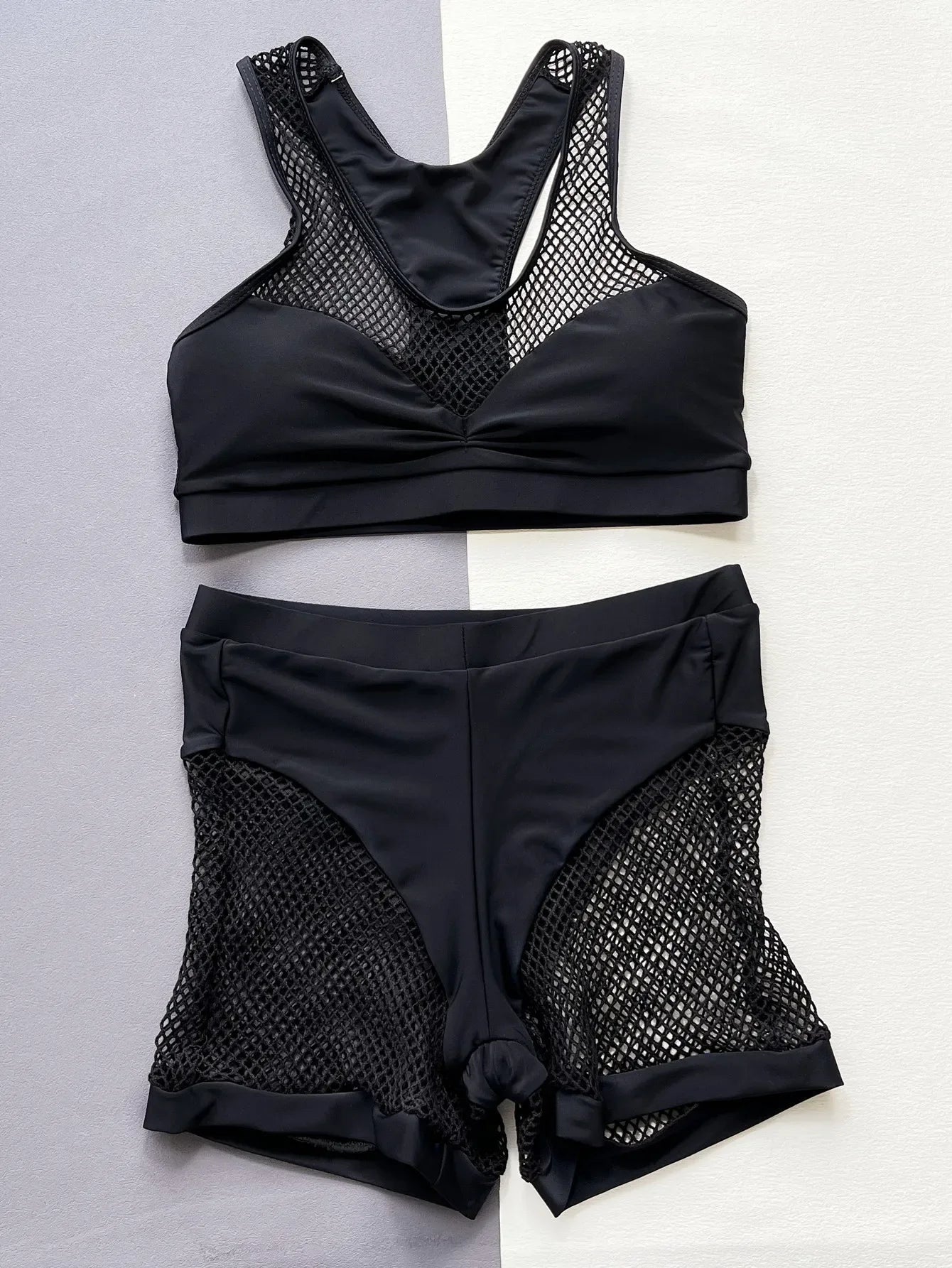 Celine Mesh - High-Waist Tankini