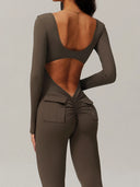 Sculpt Jumpsuit - Backless Long Sleeve