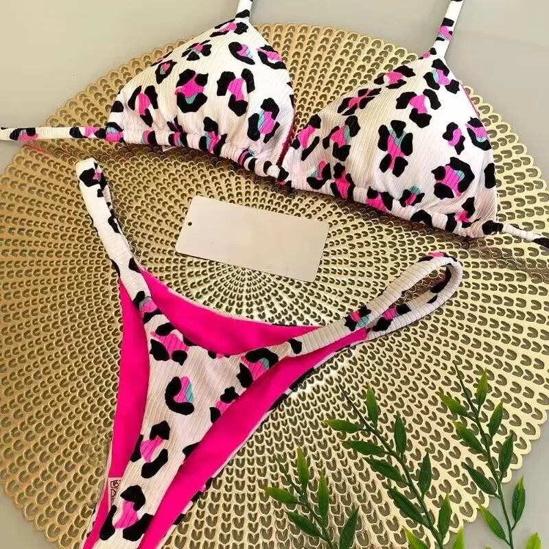 Savanna Luxe – Leopard Trim Bikini