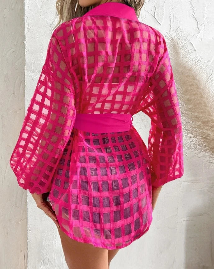 Fuchsia Glow – Signature Black & White Collection