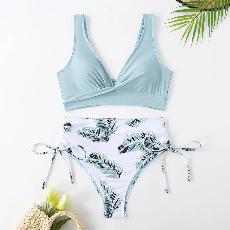 Sexy Bikini 2024 Swimsuit Women Trend Swimwear Female High Waisted Bikinis Sets Korean Swimming for Woman Bathing Suit Beachwear
