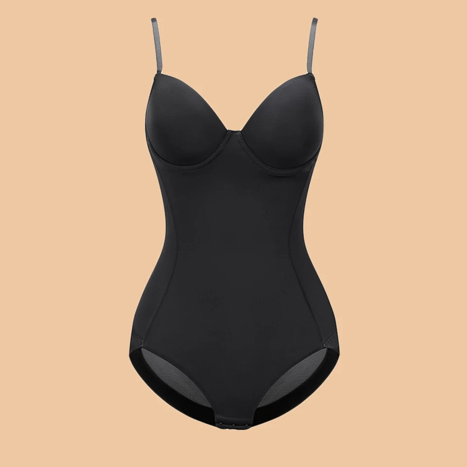 Women's White Underwire Bodysuit – Stretch Silky Shapewear