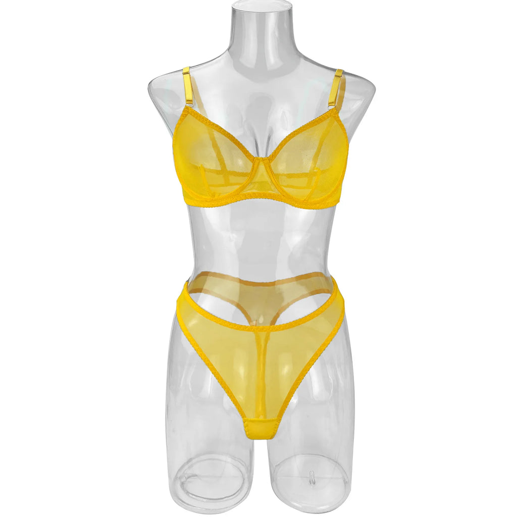 Seamless Lace Push-Up Bra & Panty Set