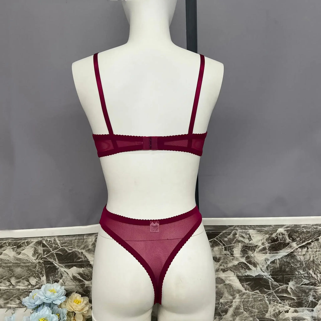 Seamless Lace Push-Up Bra & Panty Set