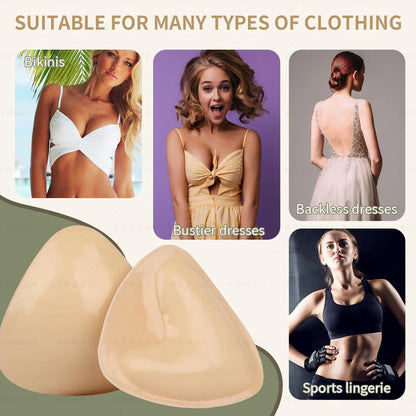 Self-Adhesive Push-Up Pads – 2-in-1 Double-Sided Nipple Covers & Breast Enhancers for Bikini