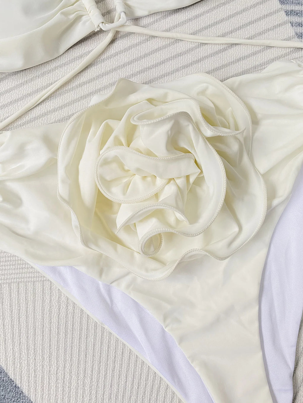 Sexy Bikini 2024 High Waist Bikini Set Bandeau Halter Women Swimsuit Female Swimwear Flower Biquini Swimming Suit Beachwear