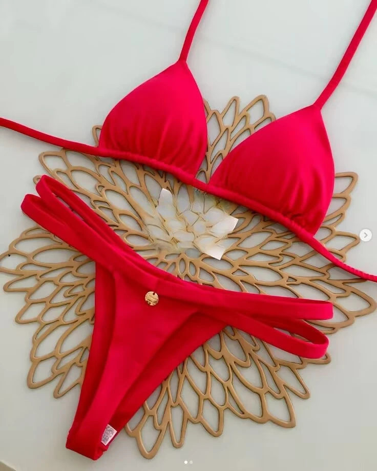 Savanna Luxe – Leopard Trim Bikini