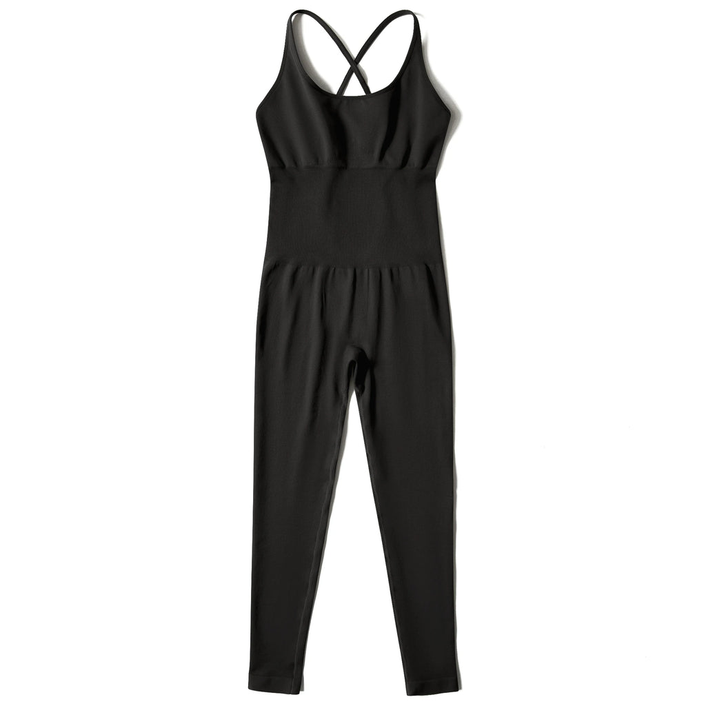 Sleeveless Bodycon Jumpsuit – Women’s Full-Season Fitness & Casual Sporty Playsuit