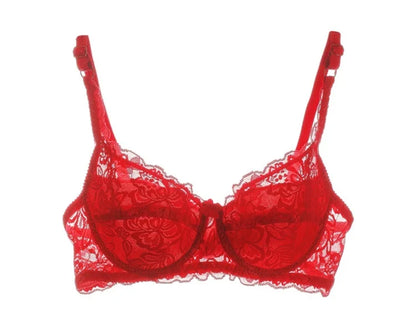 Sexy Lace Flower Bra Transparent Underwear Push Up Bras For Women Bralette Lace Bra Lingerie Intimates Bh Soutien Gorge Fashion