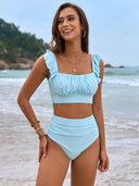 Aurora Pleat - Ruffle High-Waist Bikini