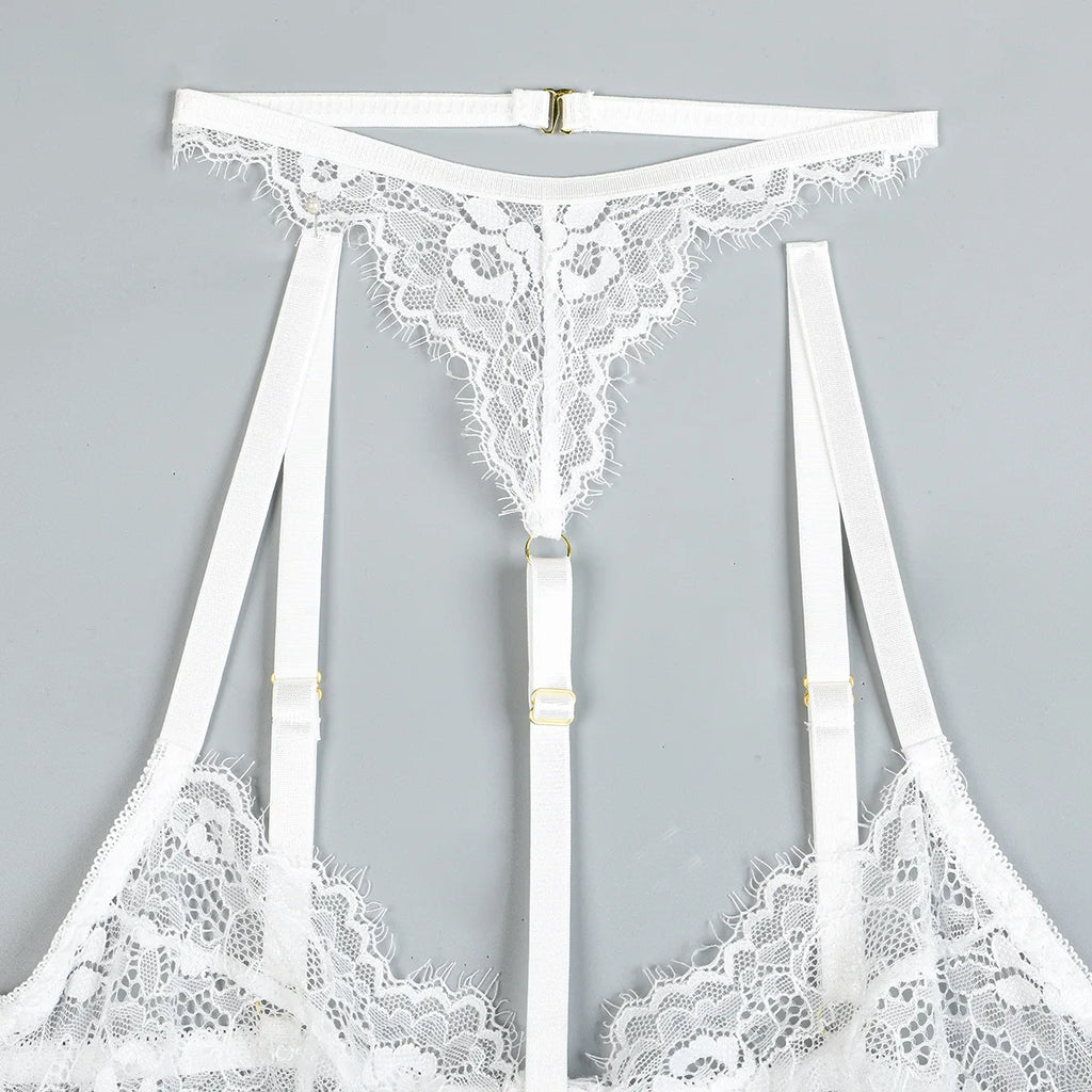 Patchwork Lace Lingerie Set – 3 Piece