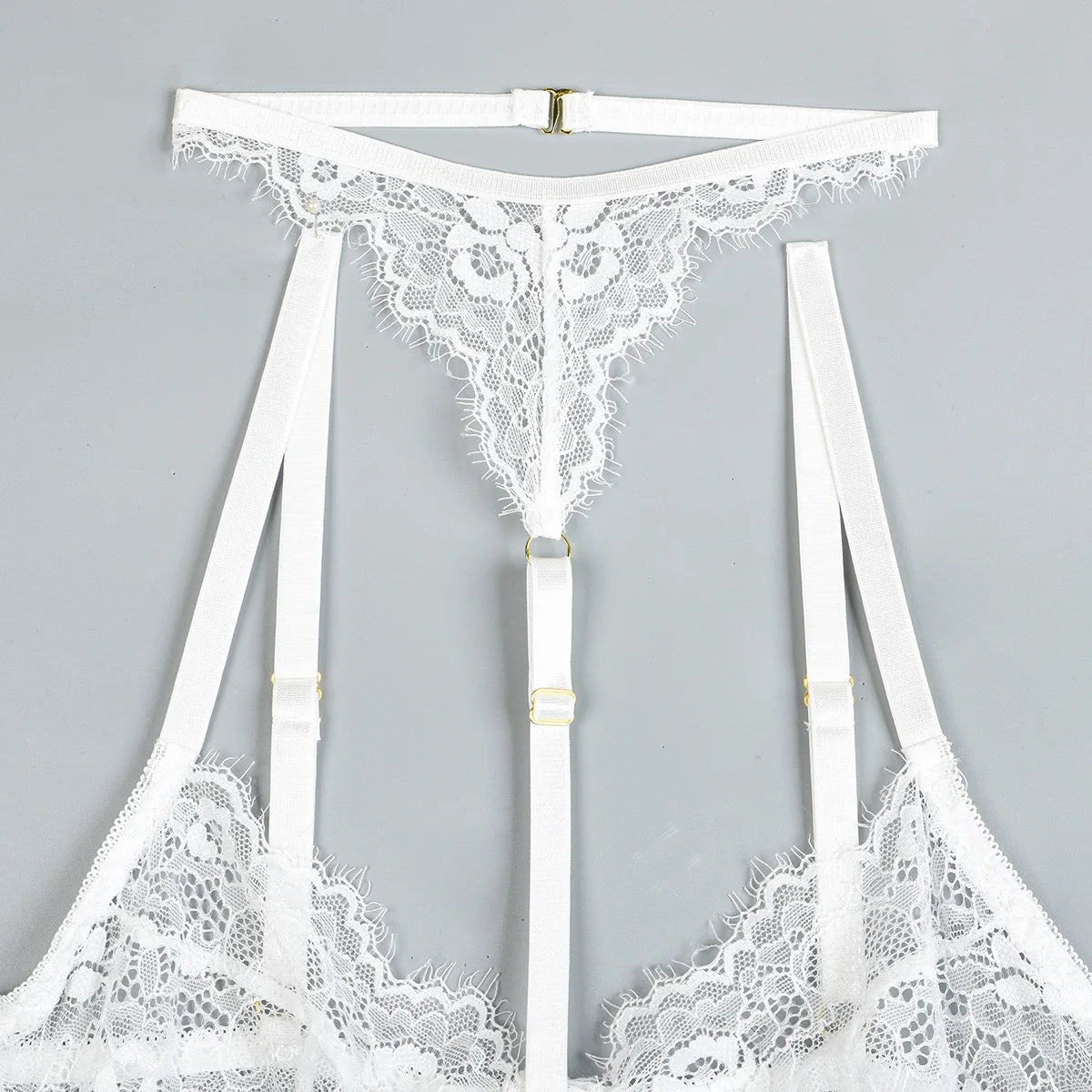 Patchwork Lace Lingerie Set – 3 Piece