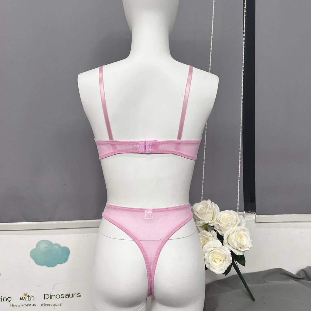 Seamless Lace Push-Up Bra & Panty Set