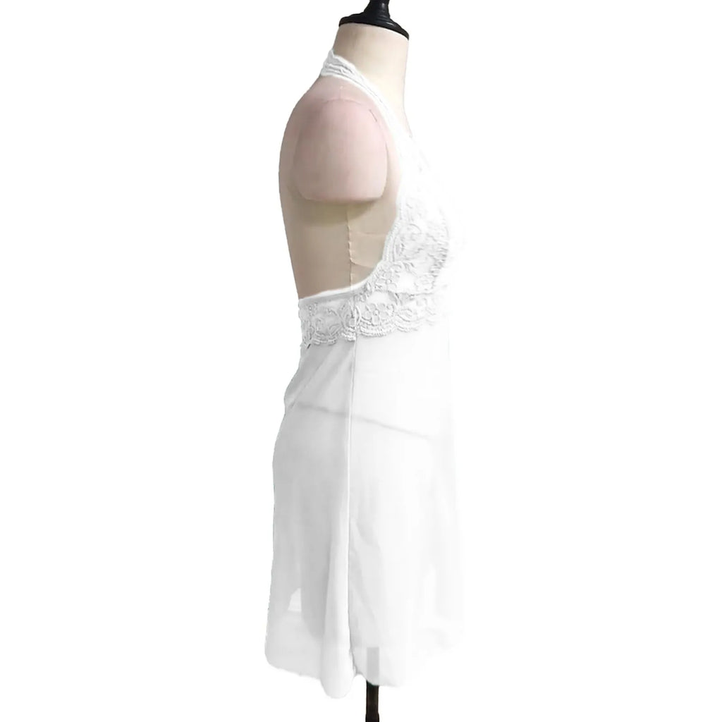 Sheer Mesh Sling Babydoll Chemise Lingerie