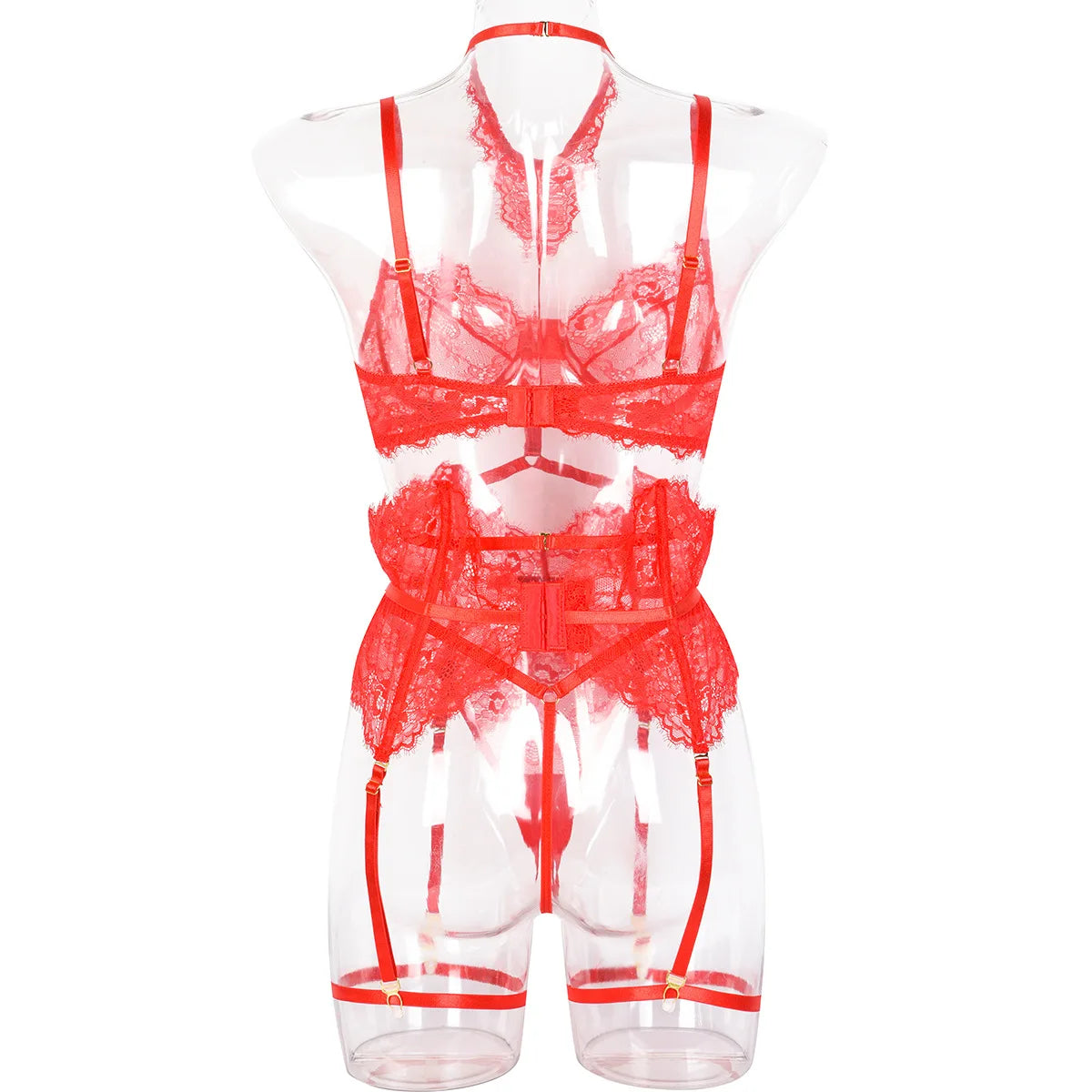 Patchwork Lace Lingerie Set – 3 Piece