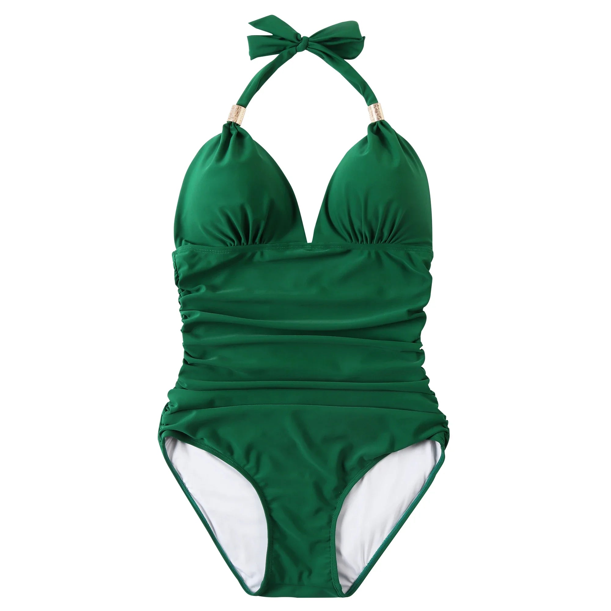 Women’s Halter Push-Up One-Piece Swimsuit – Plus Size Tankini