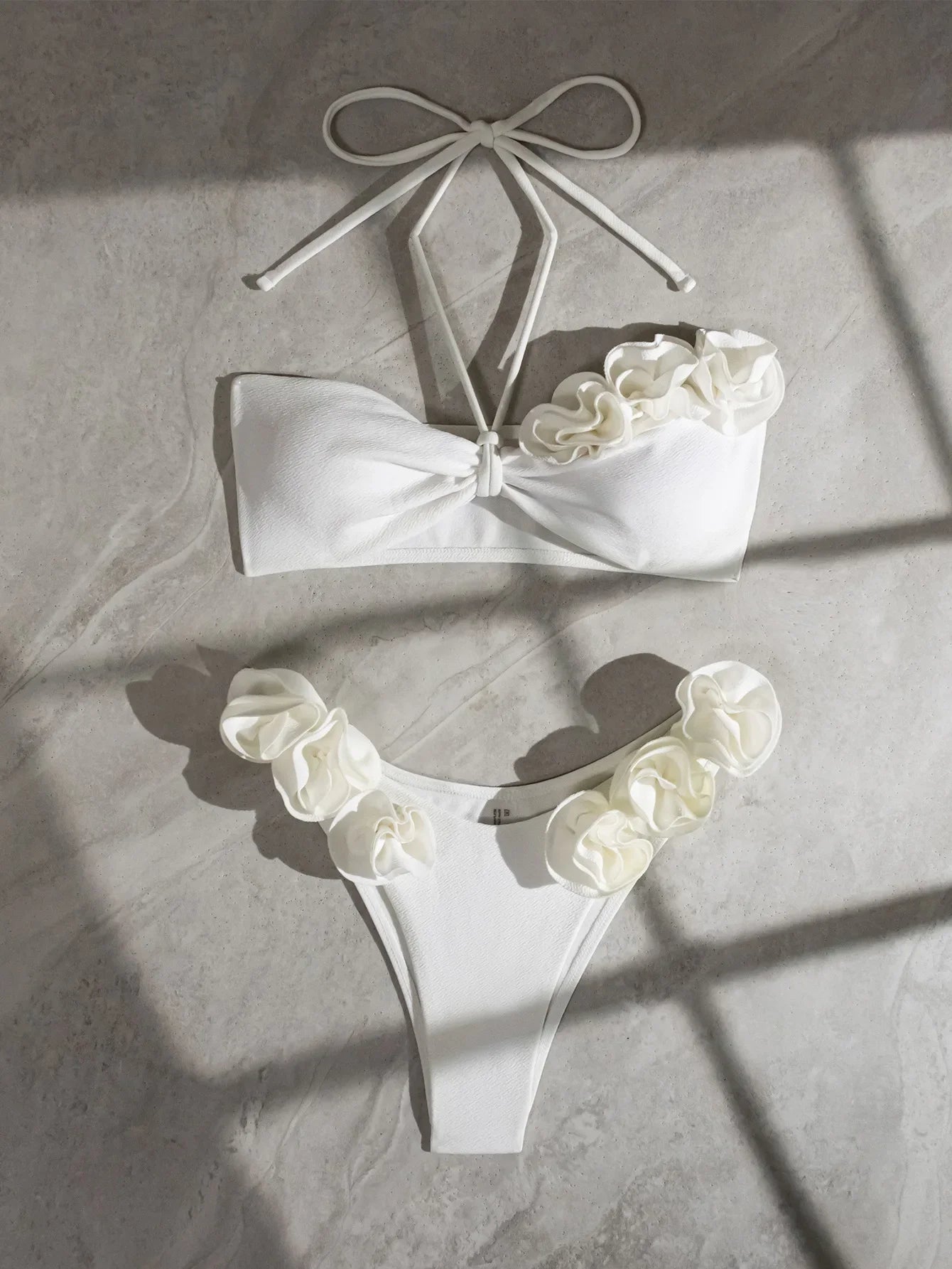 Rosaria Blanc - 3D Floral Bikini